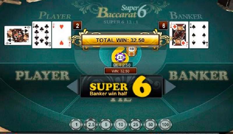 Cách chơi super six Baccarat như thế nào?